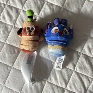 Disney Plush Terrifying Treats Goofy‎ Mummy Hot Dog SCENTED Stitch Blueberry